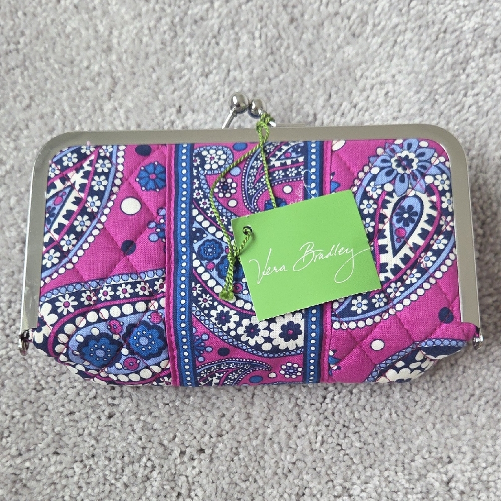 Vera Bradley Kiss And Make Up Boysenberry Cosmetic Bag
